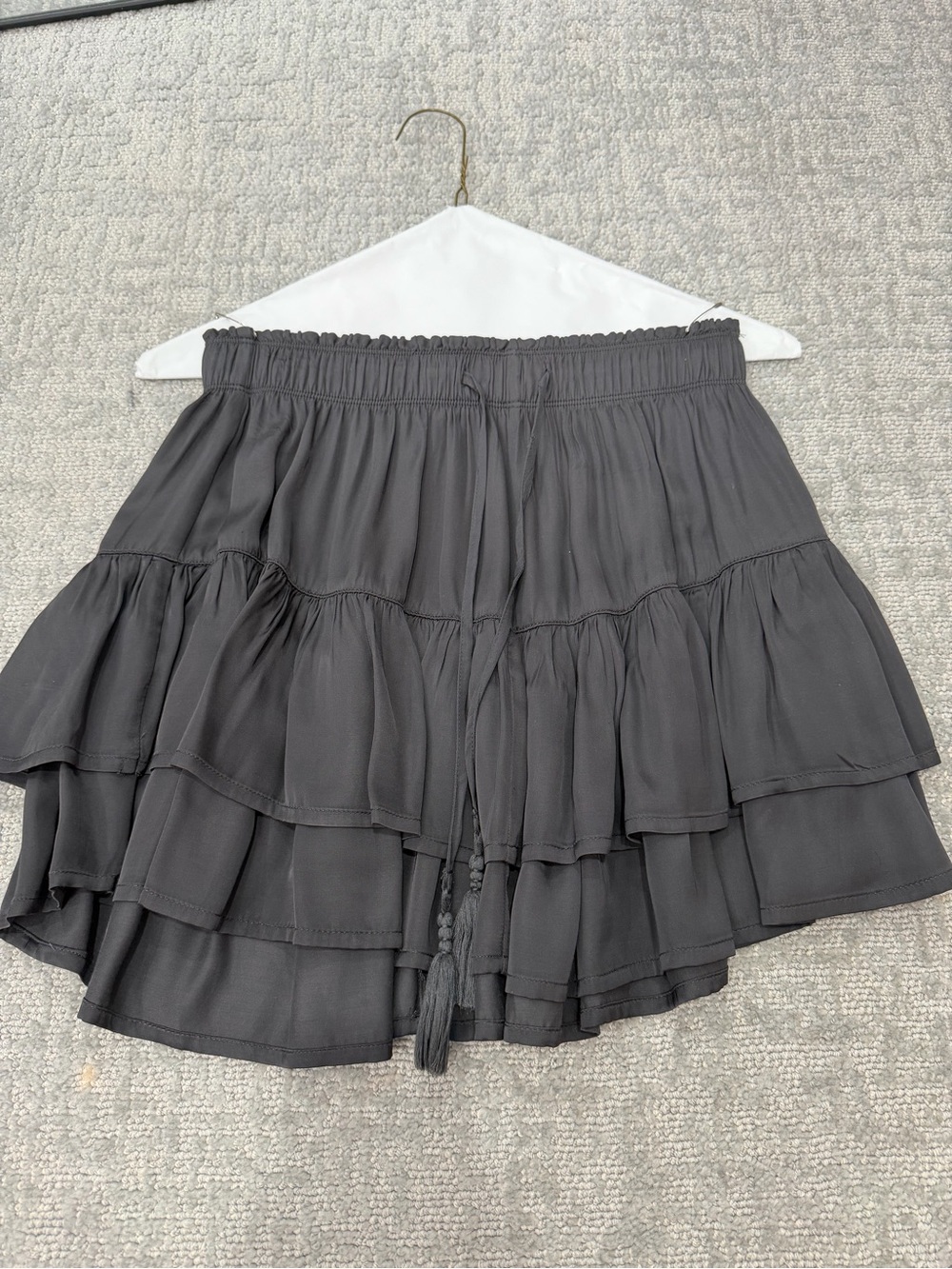 aerie Black Tiered Mini Skirt